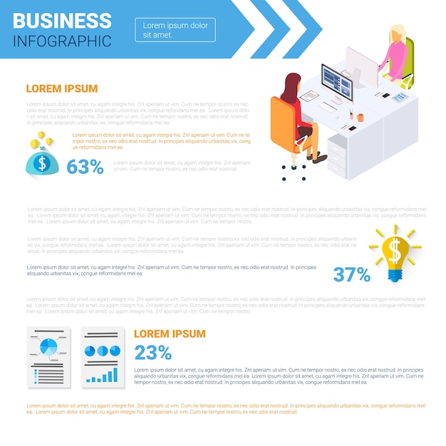 Conjunto de infográficos de negócios