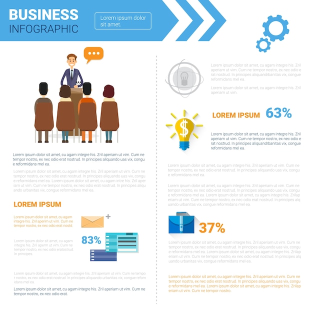 Conjunto de infográficos de negócios