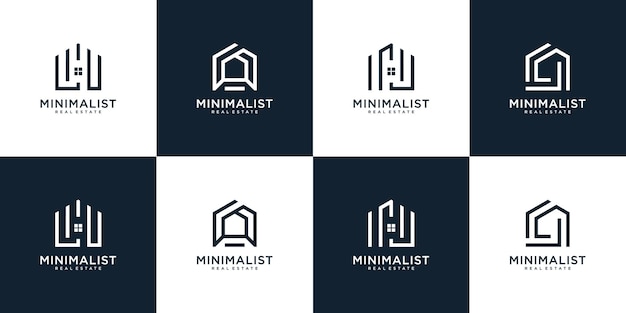 Conjunto de inspiração para o design do logotipo da casa