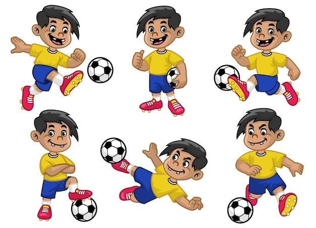 Desenho de desenho animado de um jogador de futebol