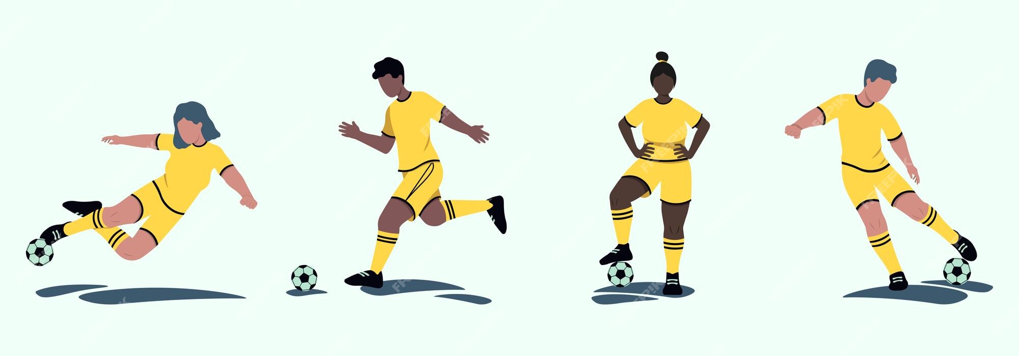 As Pessoas Jogando Futebol No Estádio De Campo. Ilustração Vetorial Dos  Jogadores De Futebol Ilustração do Vetor - Ilustração de europeu, jogo:  225621708