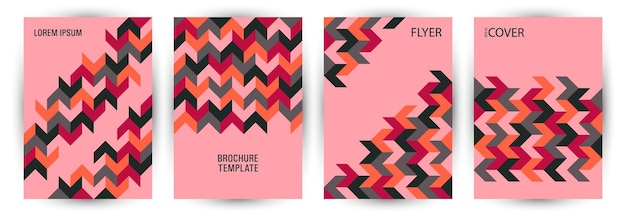 Vetor conjunto de layout de primeira página de livreto corporativo design a4 minimalista st