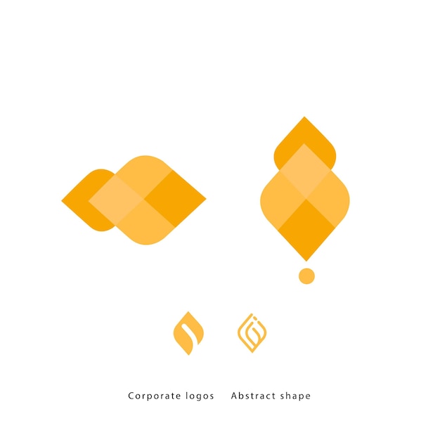 Conjunto de logotipo corporativo minimalista abstrato.