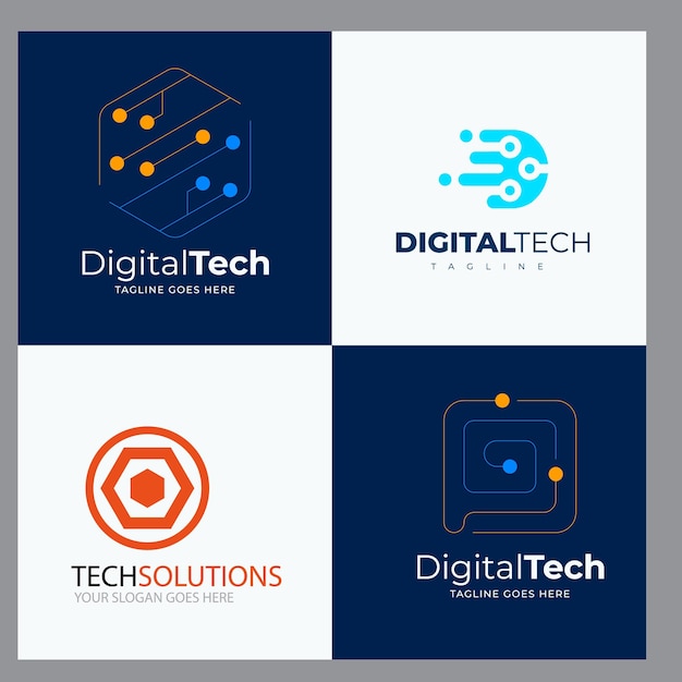conjunto de logotipo da empresa Logotipo da coleção Mega logotipo abstrato geométrico logotipo de negócio com estilo de gradiente