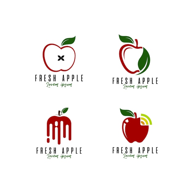 Conjunto de logotipo de frutas