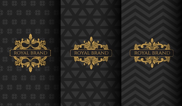 Conjunto de logotipo de luxo