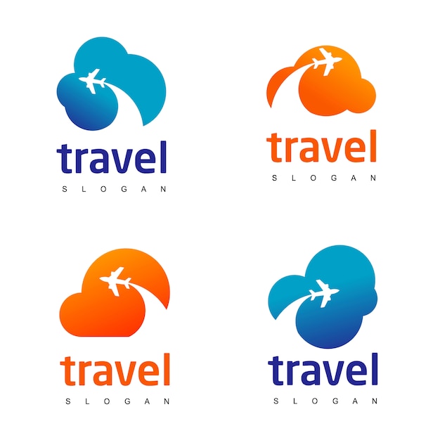 Conjunto de logotipo de viagem