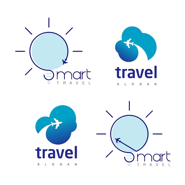 Conjunto de logotipo de viagem