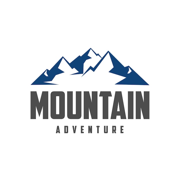 Vetor conjunto de logotipos de aventura de montanha, camping, escalada, viagens de caminhada e distintivo de aventura