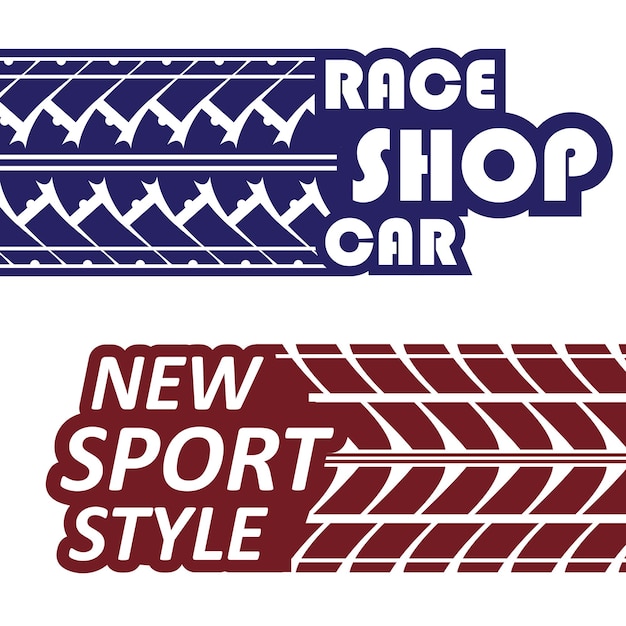 Vetor conjunto de logotipos de corrida