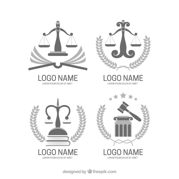 Conjunto de logotipos de lei