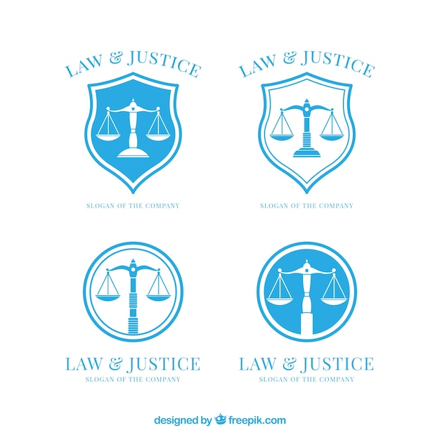 Conjunto de logotipos de lei