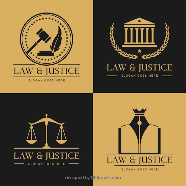 Conjunto de logotipos de lei