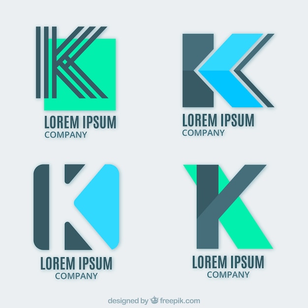 Vetor conjunto de logotipos de letra 