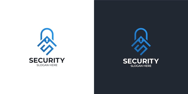Conjunto de logotipos de segurança combinados com a letra s