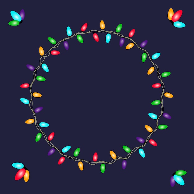 Conjunto de luzes de natal e luzes de casamento