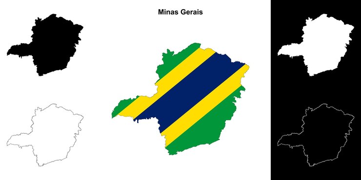 Conjunto de mapas do estado de Minas Gerais