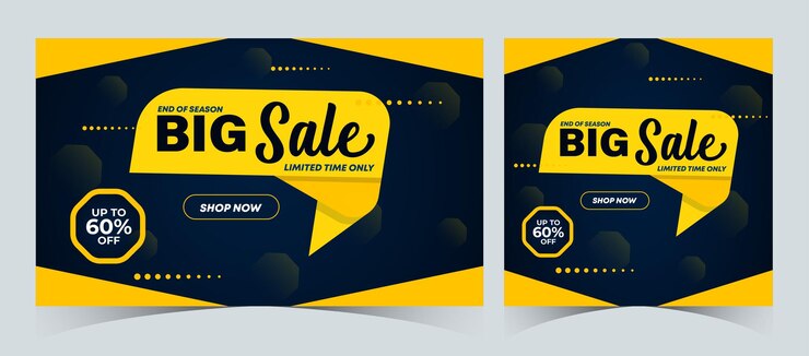 Vetor conjunto de modelo de banner web de super venda design flash grande venda desconto padrão de banner promoção post