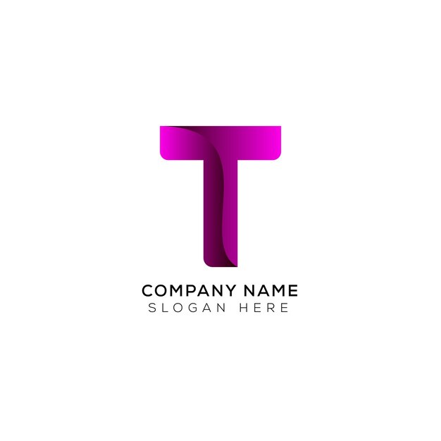 Conjunto de modelo de logotipo colorido gradiente t