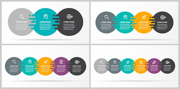 Conjunto de modelo infográfico