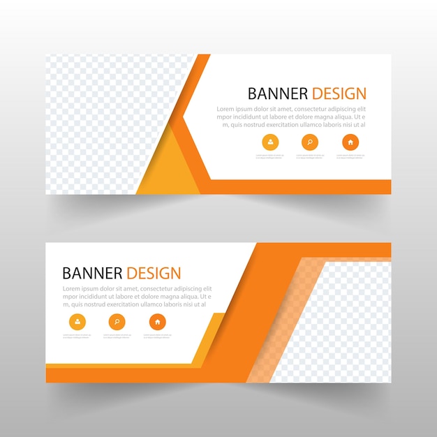 Conjunto de modelos de design de banners web abstratos horizontais, gradientes de fundo, cor adequados para anúncios na web