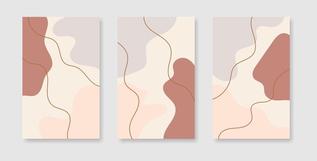 Conjunto de modelos de design de capa criativa abstrata