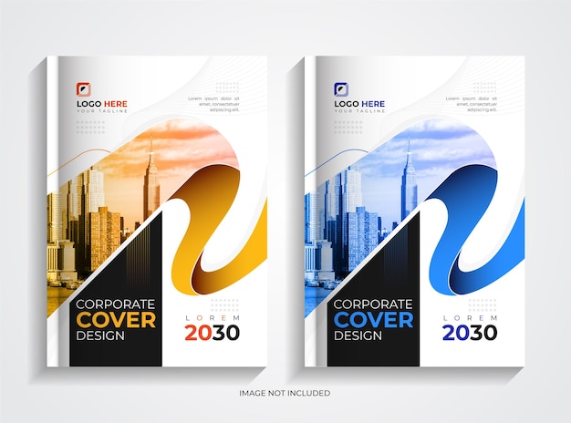 Conjunto de modelos de design de capa de livro corporativo