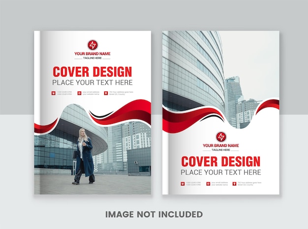 Conjunto de modelos de design de capa de livro de negócios corporativos vetor premium