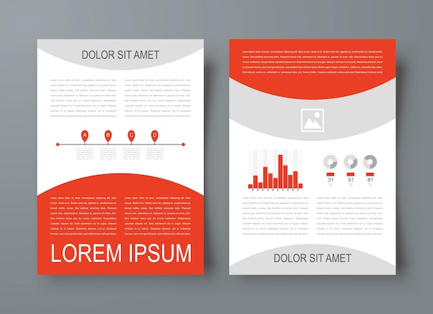 Conjunto de modelos de design de panfletos infográficos