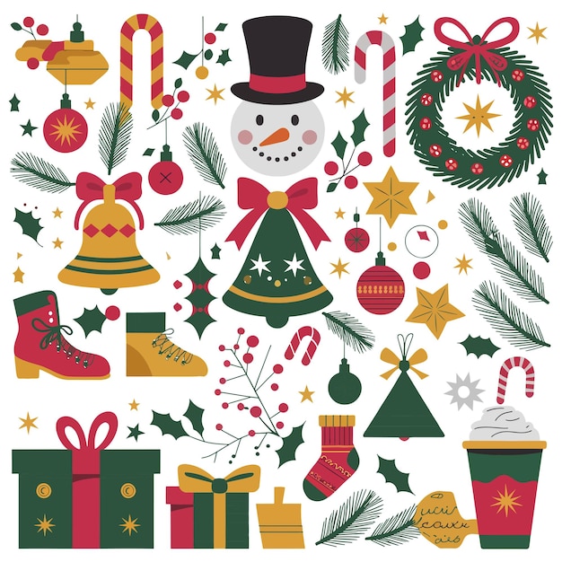 conjunto de Natal vetor Arte Ilustração
