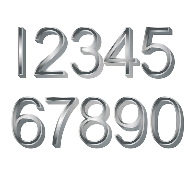 Conjunto de números hipster, linhas de interseção finas de deslocamento paralelo estilo ideia numerais tipografia elemento de design para convite de casamento, maquete de símbolos de logotipo de matemática.