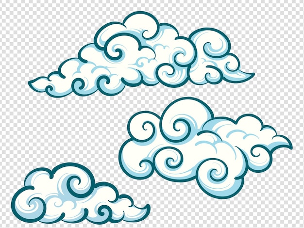 padrão de nuvem dourada. nuvens chinesas para decorações de ano novo chinês  14488231 PNG