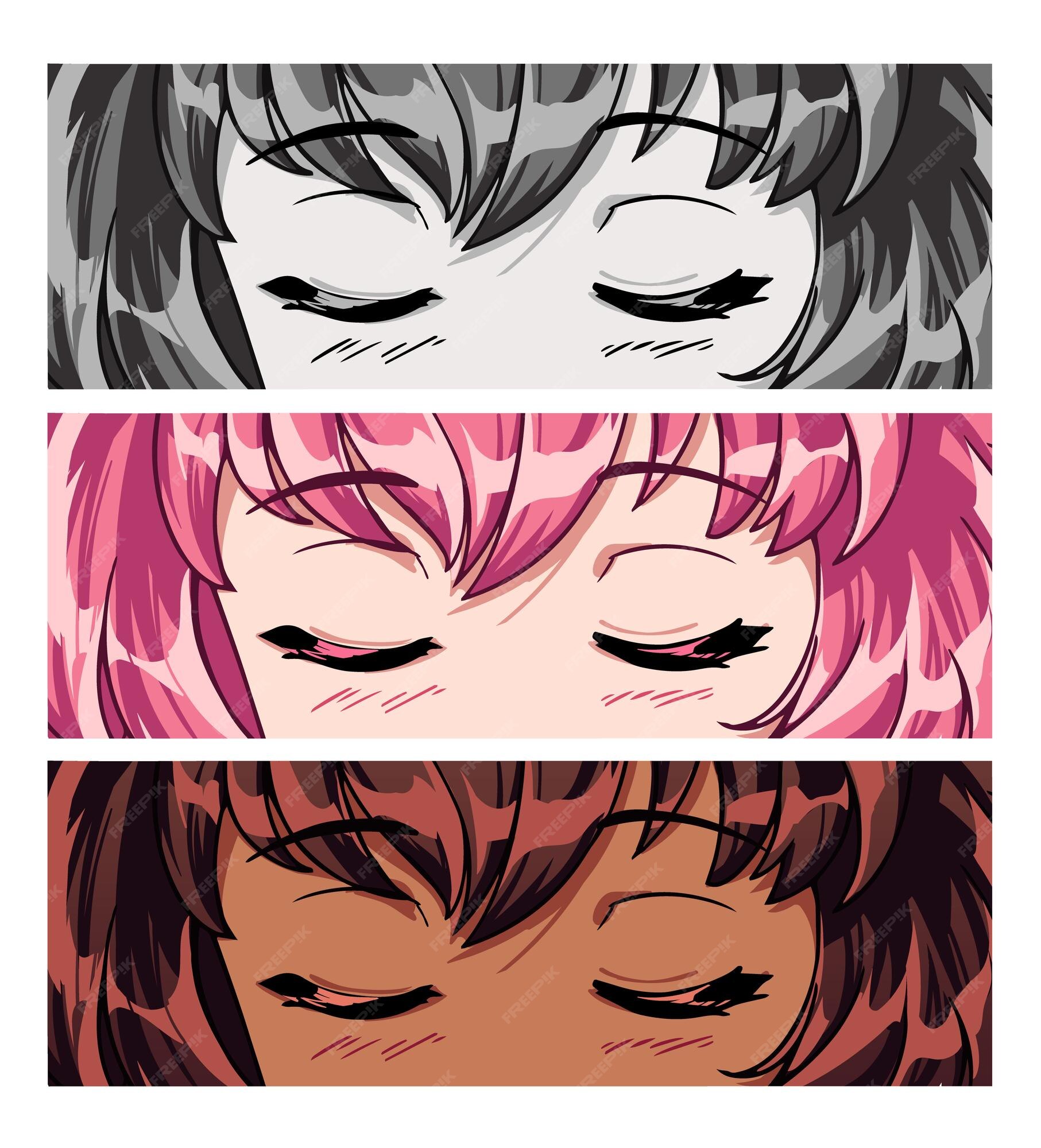 Vetores de Bandeira Do Web Para O Anime Manga Face Do Anime Com Os Olhos  Vermelhos Dos Desenhos Animados Ilustração Do Vetor e mais imagens de  Estilo Mangá - iStock