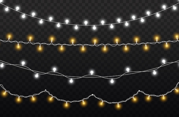 Conjunto de ouro brilhante guirlanda de natal led lâmpada de néon decoração de ano novo luzes de natal brancas