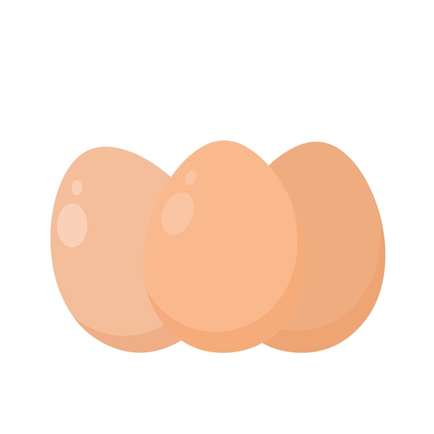 Conjunto de ovos em estilo simples ilustração vetorial em estilo simples
