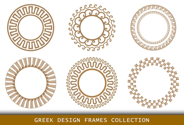 Conjunto de padrões de quadros gregos antigos de fronteiras antigas da grécia