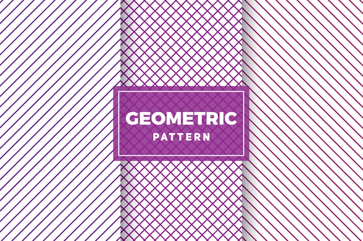 Vetor conjunto de padrões geométricos. desenhos simples e minimalistas