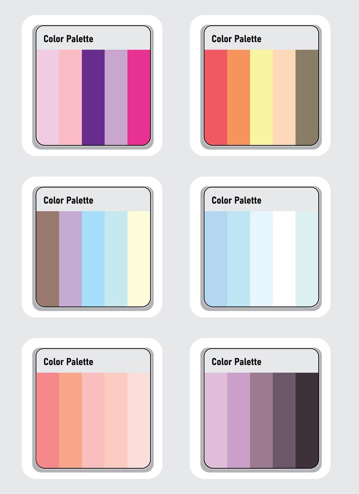 Vetor conjunto de paleta de cores vetoriais