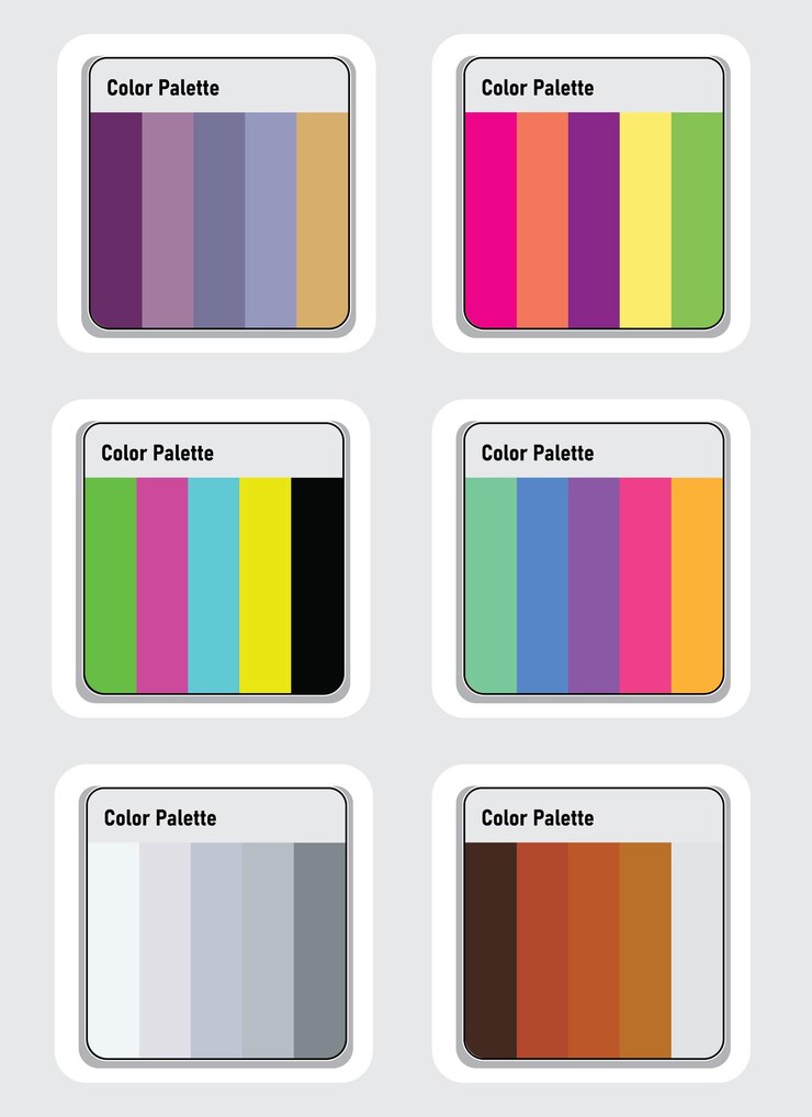 Vetor conjunto de paleta de cores vetoriais