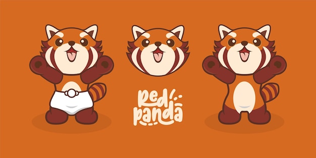 Conjunto de panda vermelho peek a boo fofo com vetor de fraldas