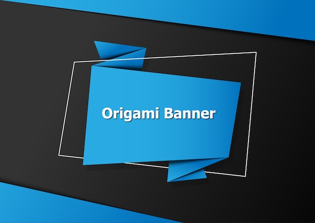 Conjunto de papel de origami banner