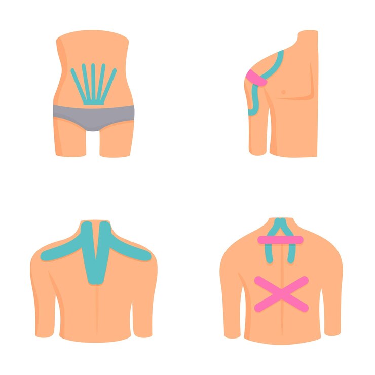 Vetor conjunto de partes do corpo humano com lesões e dor