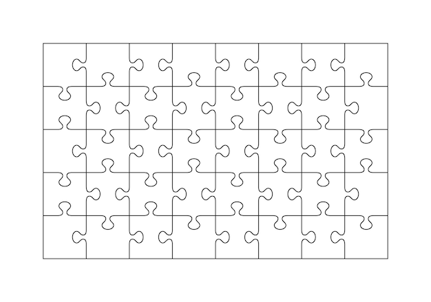 Vetores de Modelo De Grade De Quebracabeças Quebracabeça Com Peças