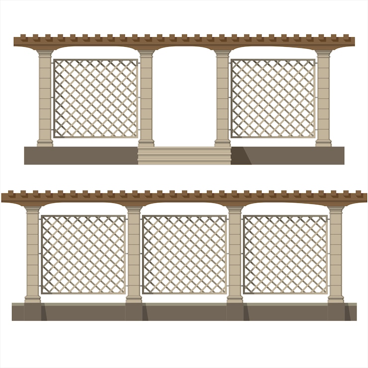 Vetor conjunto de pérgola de vetor