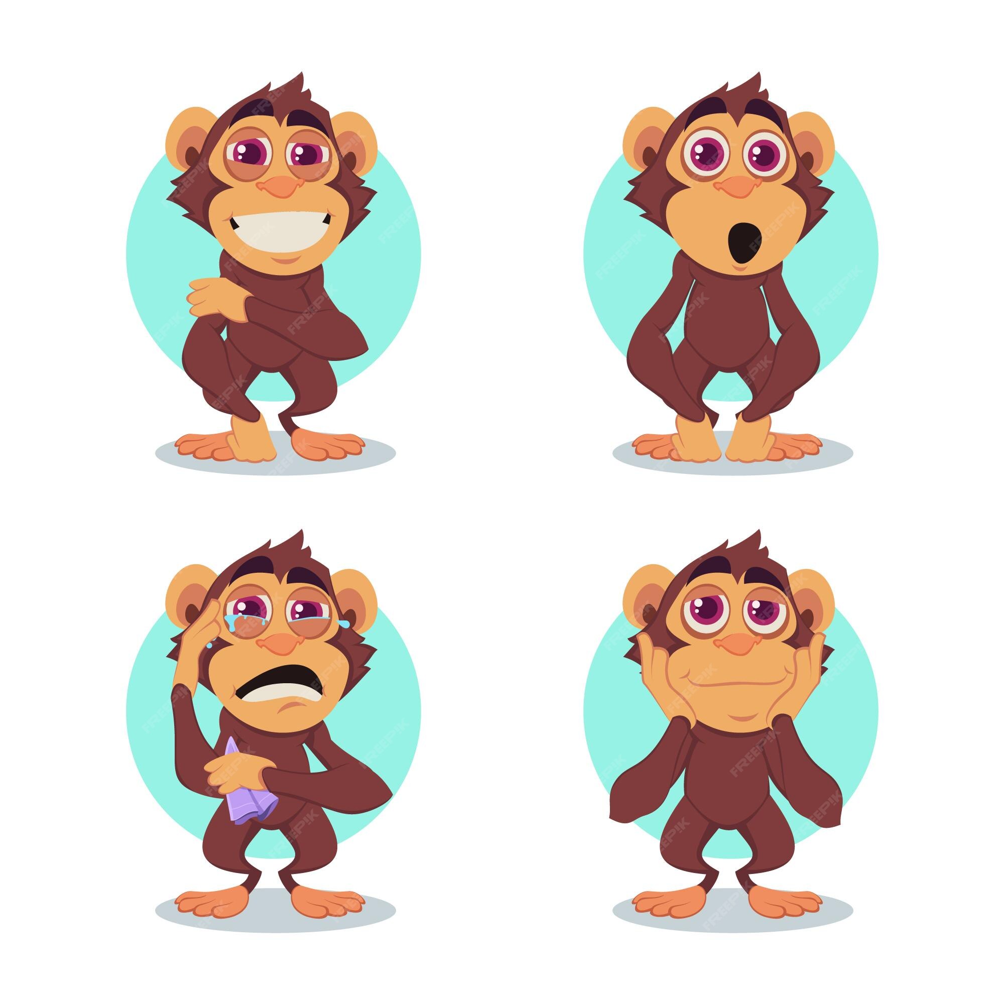 Macaco Sorrindo, Ícone De Desenho Animado Sobre Fundo Branco. Design  Colorido. Royalty Free SVG, Cliparts, Vetores, e Ilustrações Stock. Image  75567728