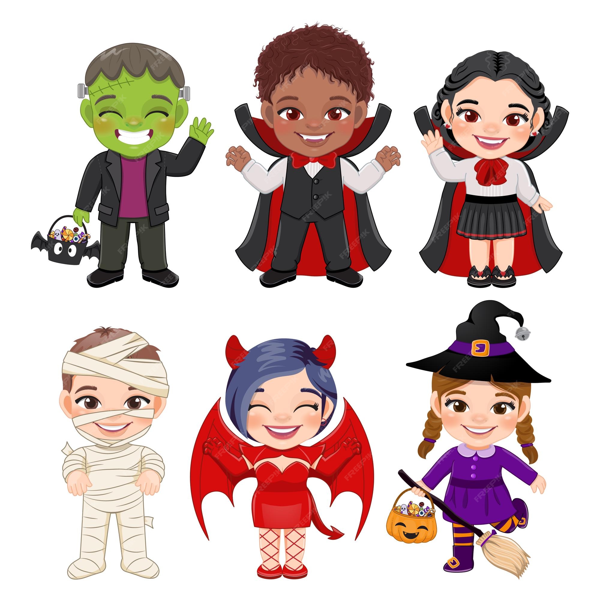 Feliz Halloween Personagem De Desenho Animado Dracula Criança Traje Vampiro  Vector Royalty Free SVG, Cliparts, Vetores, e Ilustrações Stock. Image  109647167