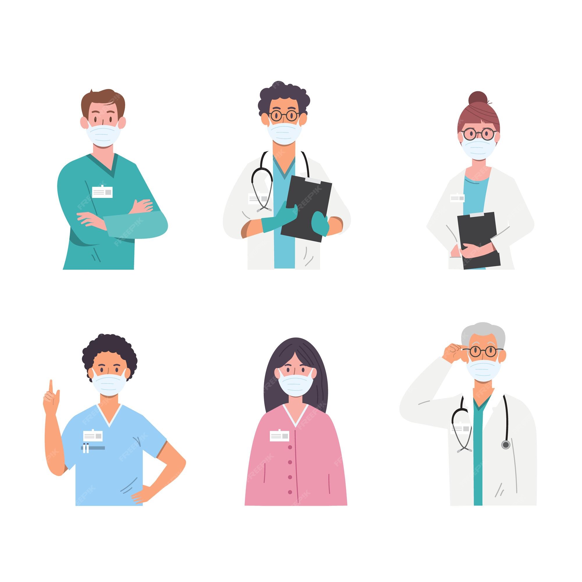 Ilustração De Um Conceito De Equipe Médica Em Um Hospital Com Um Grupo  Diversificado De Imagens Vetoriais De Personagens Médicos De Desenhos  Animados Vetor PNG , Uniforme, Grupo, Casaco Imagem PNG e