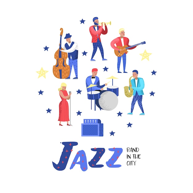 Conjunto de personagens de jazz