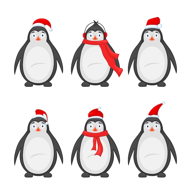 Conjunto de pinguins diferentes