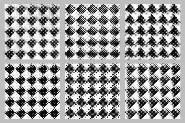 Conjunto de plano de fundo padrão quadrado diagonal sem emenda